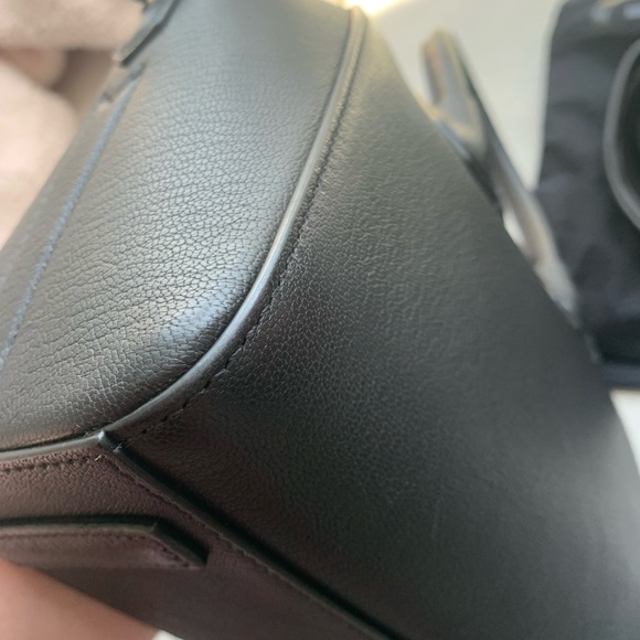 Mini antigona in black sugar with silver hardware - Picture 8 of 12